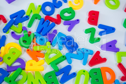 Multicolored jumbled alphabets