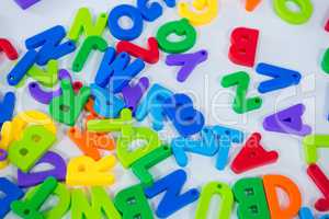 Multicolored jumbled alphabets