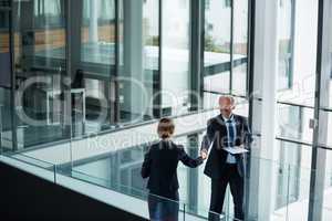 Businessman shaking hands with his colleague