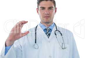 Portrait of doctor gesturing