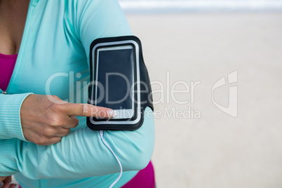 Woman using mobile phone