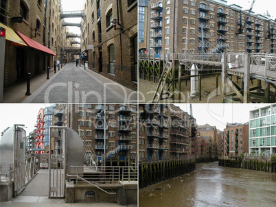 views of London docklands in London