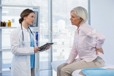 Patient consulting a doctor