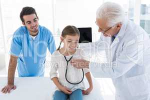 Doctor examining patient