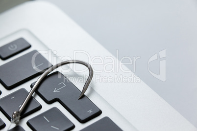 Fishhook on laptop