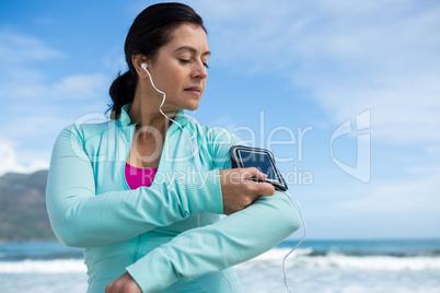 Woman using mobile phone