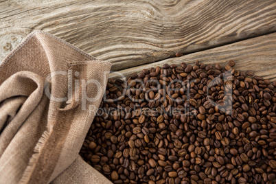 Coffee beans in sack
