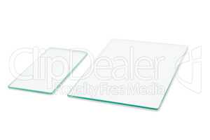Two rectangular sheet of glass