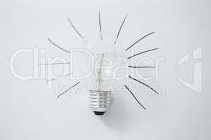 Electric bulb on white background