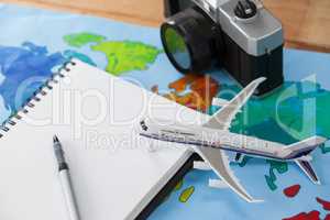 Holiday and tourism conceptual image with travel accessories