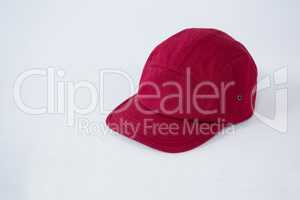 Red cap on white background