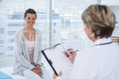 Patient consulting a doctor