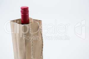 Wine bottle in shopping bag