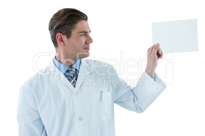 Doctor pretending to be examine x-ray