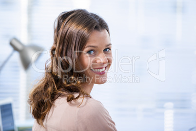 Patient smiling at clinic