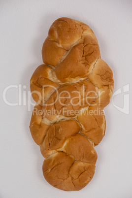 Bread loaf on white background