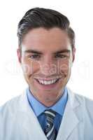 Handsome doctor smiling