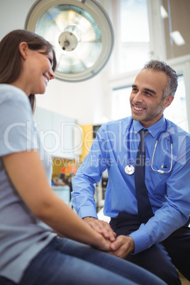 Doctor interacting with patient