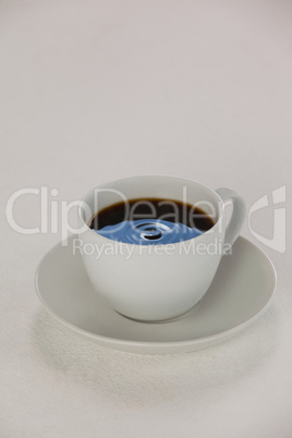 Cup of coffee on saucer