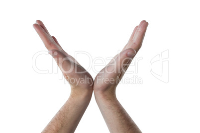 Close-up of hands gesturing