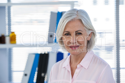 Patient smiling at clinic