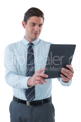 Businessman using a digital tablet