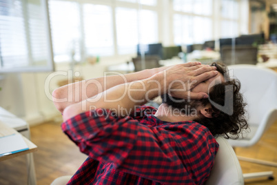 Frustrated business executive at desk