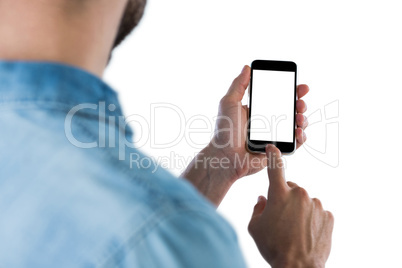 Man using mobile phone