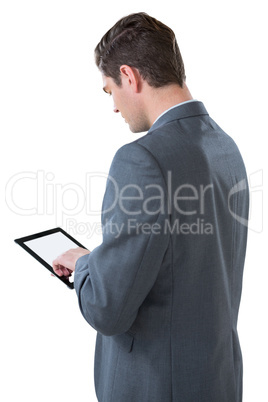 Businessman using a digital tablet