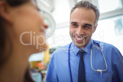 Doctor interacting with patient