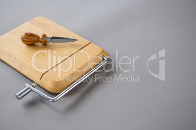 Cheese cutting board with cheese knife