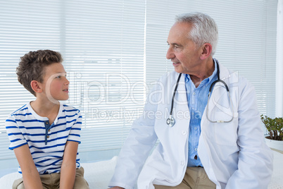 Doctor interacting with patient