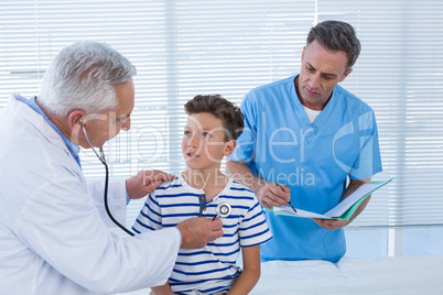 Doctor examining the patient