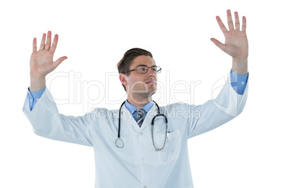 Male doctor gesturing