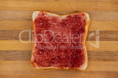 Bread slice with jam