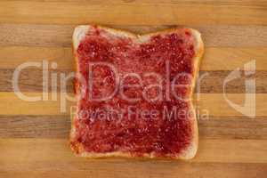 Bread slice with jam