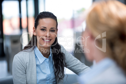 Beautiful businesswoman smiling