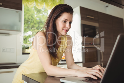 Beautiful woman using laptop