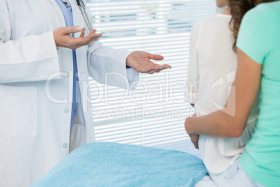 Patient consulting a doctor at the hospital