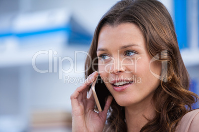 Beautiful woman talking on mobile phone
