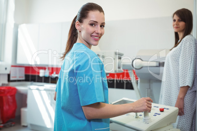 Smiling female doctor in hospital