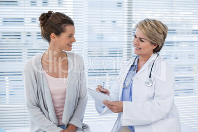 Patient consulting a doctor