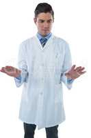 Male doctor gesturing