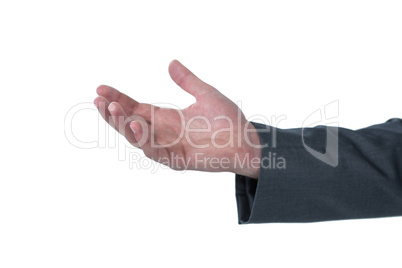 Close-up of businessman hand gesturing