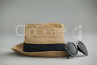 Fedora hat and sunglasses