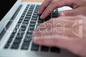 Businessman using laptop