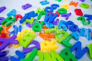 Multicolored jumbled alphabets