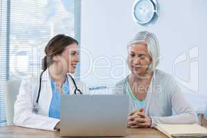 Doctor interacting with patient