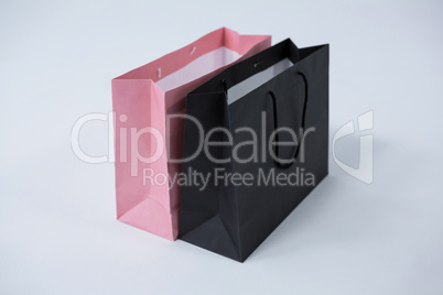 Black and pink shopping bags