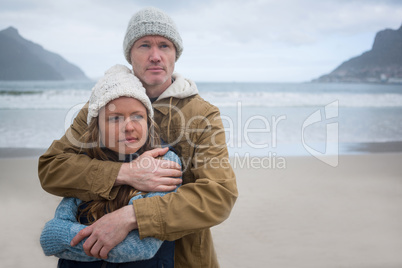 Couple hugging each other while standing